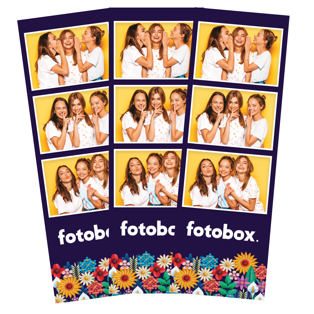 Fotobox Purple Floral - Classic 3 UP